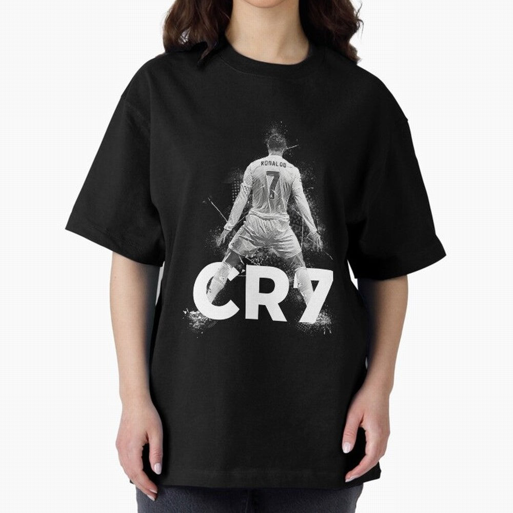 Cristiano Ronaldo CR7 Oversized T-Shirt Make Your Look Match FIFA World Cup 2026 Group Stage Highlighting Mbappe, Brazil Energy, Retro Football Energy, Iconic Rivalries, Trophy Chase Drama and Stadium Atmosphere; Great for Watch Parties, Sports