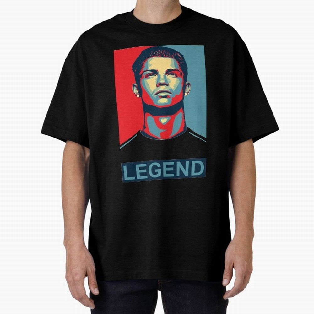 cristiano ronaldo legend Oversized T-Shirt Celebrate Fan Culture around FIFA World Cup 2026 USA Canada Mexico Spirit, Driven by France and Portugal, CR7 and Messi, Tournament Hype, Historic Matchups, Family Viewing Parties and Global Sports Pride;