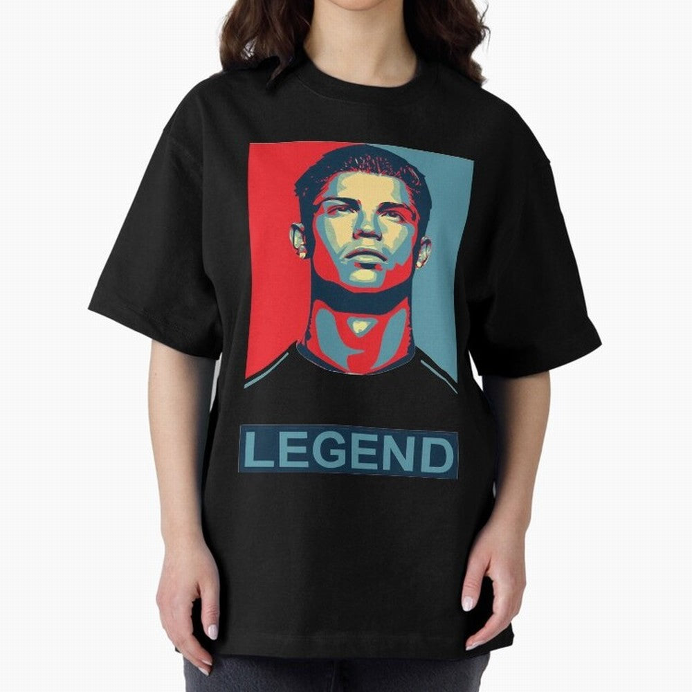 cristiano ronaldo legend Oversized T-Shirt Celebrate Fan Culture around FIFA World Cup 2026 USA Canada Mexico Spirit, Driven by France and Portugal, CR7 and Messi, Tournament Hype, Historic Matchups, Family Viewing Parties and Global Sports Pride;