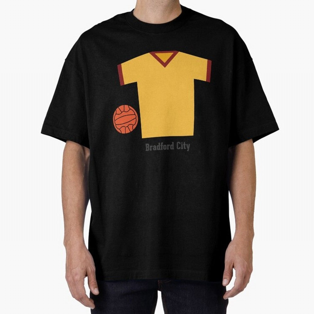 Bradford City Oversized T-Shirt Honor the Football Icons of Global Football Passion for FIFA World Cup 2026 USA Canada Mexico, Capturing Mbappe, Brazil, Portugal and Argentina, Sports Nostalgia, International Competition, Famous Players and