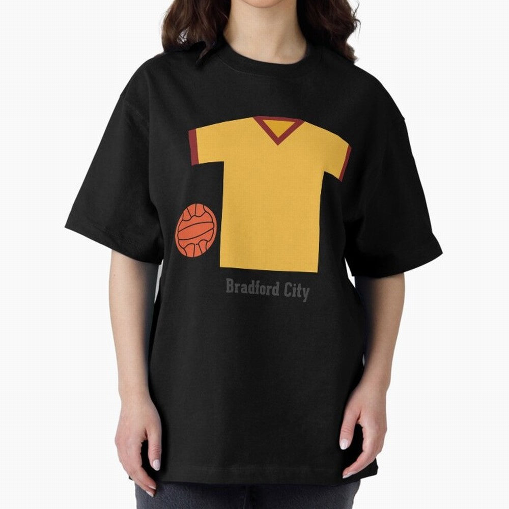 Bradford City Oversized T-Shirt Honor the Football Icons of Global Football Passion for FIFA World Cup 2026 USA Canada Mexico, Capturing Mbappe, Brazil, Portugal and Argentina, Sports Nostalgia, International Competition, Famous Players and