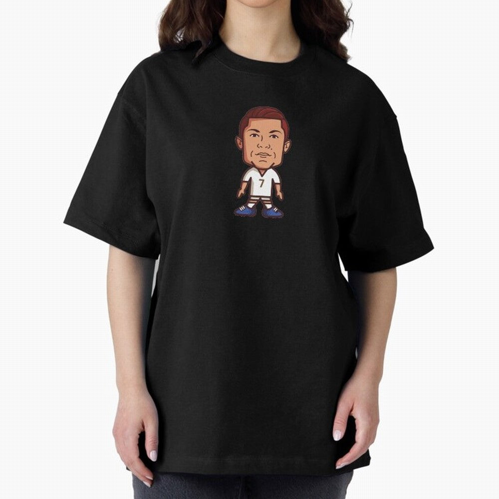 Cr7 Cristiano Ronaldo Oversized T-Shirt Share the FIFA World Cup 2026 Journey through Mbappe Highlights, Portugal Pride, Tournament Hype, Historic Matchups, Family Viewing Parties and Global Sports Pride; Ideal for Fans Who Follow Messi, Cristiano