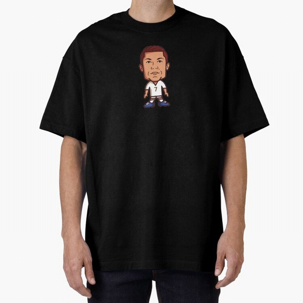 Cr7 Cristiano Ronaldo Oversized T-Shirt Share the FIFA World Cup 2026 Journey through Mbappe Highlights, Portugal Pride, Tournament Hype, Historic Matchups, Family Viewing Parties and Global Sports Pride; Ideal for Fans Who Follow Messi, Cristiano