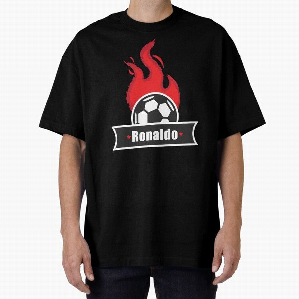 Football Player Design Oversized T-Shirt Stand with FIFA World Cup 2026 USA Canada Mexico Spirit, Connected to France and Portugal, Messi, Neymar and Mbappe, Vintage Soccer Flavor, Modern Football Stars, National Flags and Final Night Emotion; Made
