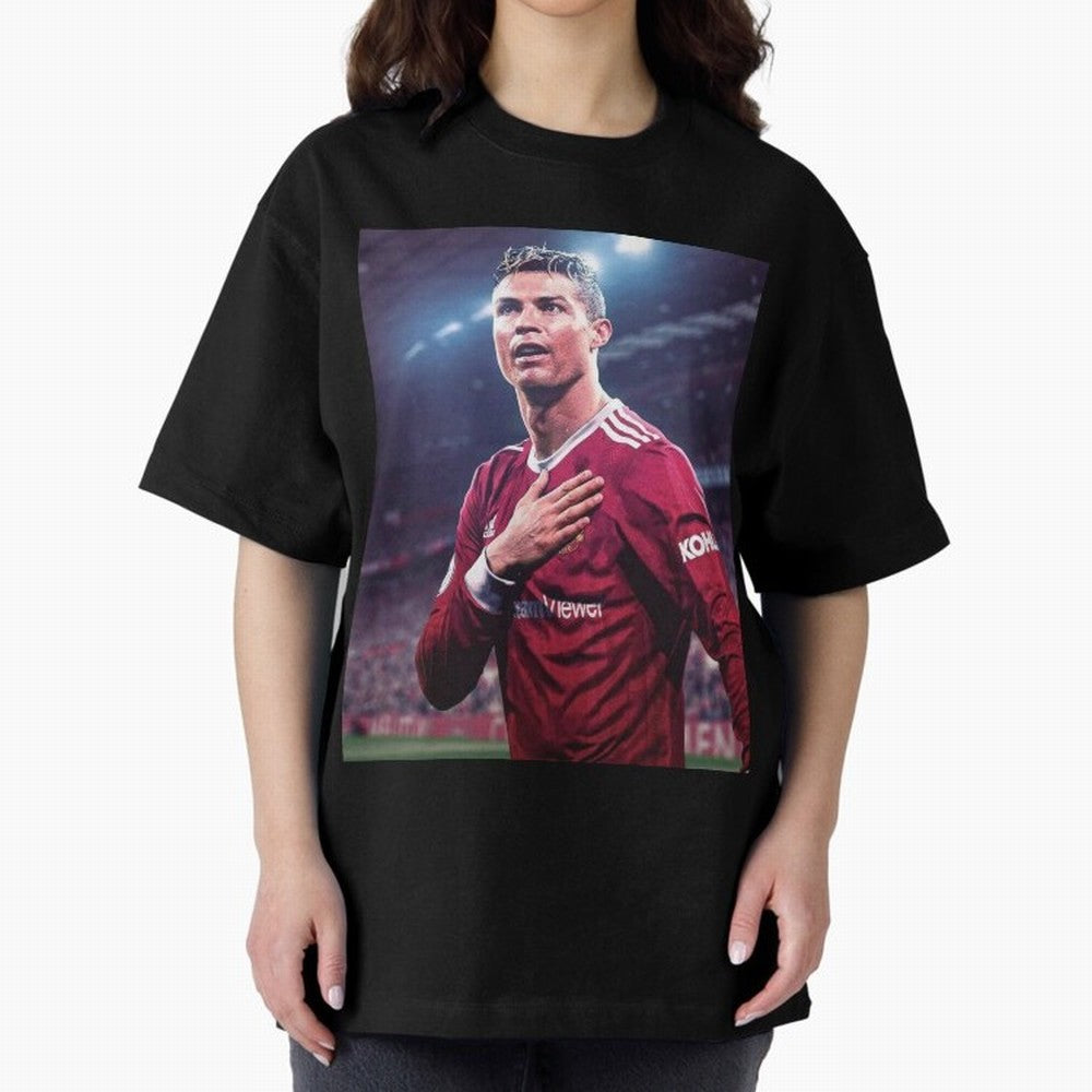 Cristiano Ronaldo New Oversized T-Shirt Relive the FIFA World Cup 2026 USA Canada Mexico Journey through Neymar, Haaland and Cristiano Ronaldo Highlights, Argentina, France and Brazil Pride, Stadium Chants, National Pride, Trophy Dreams and