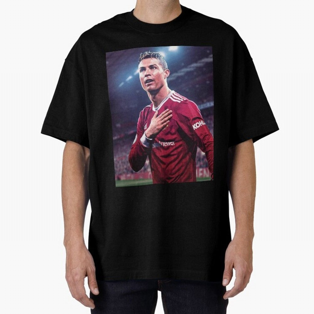 Cristiano Ronaldo New Oversized T-Shirt Relive the FIFA World Cup 2026 USA Canada Mexico Journey through Neymar, Haaland and Cristiano Ronaldo Highlights, Argentina, France and Brazil Pride, Stadium Chants, National Pride, Trophy Dreams and
