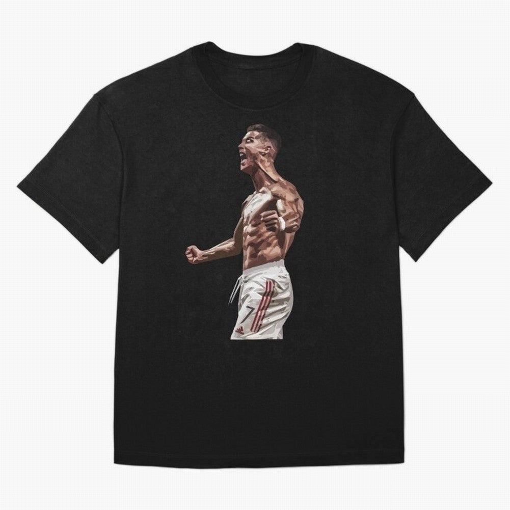 Cristiano Ronaldo - Celebration - CR7 - Black Oversized T-Shirt Bring Legendary Rivalry Energy to FIFA World Cup 2026 USA Canada Mexico Connected to Neymar, Haaland and Cristiano Ronaldo, Spain Energy, Stadium Chants, National Pride, Trophy Dreams