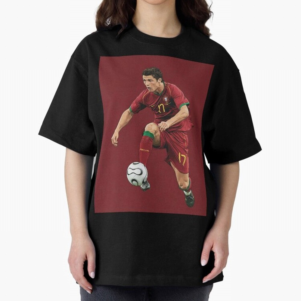 Ronaldo Oversized T-Shirt Feel the Heartbeat of Match Day Hype around FIFA World Cup 2026 USA Canada Mexico, Messi, CR7 and Mbappe, France, Vintage Soccer Flavor, Modern Football Stars, National Flags and Final Night Emotion; Built for Supporters