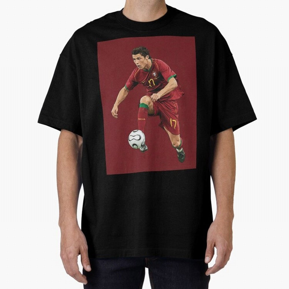 Ronaldo Oversized T-Shirt Feel the Heartbeat of Match Day Hype around FIFA World Cup 2026 USA Canada Mexico, Messi, CR7 and Mbappe, France, Vintage Soccer Flavor, Modern Football Stars, National Flags and Final Night Emotion; Built for Supporters