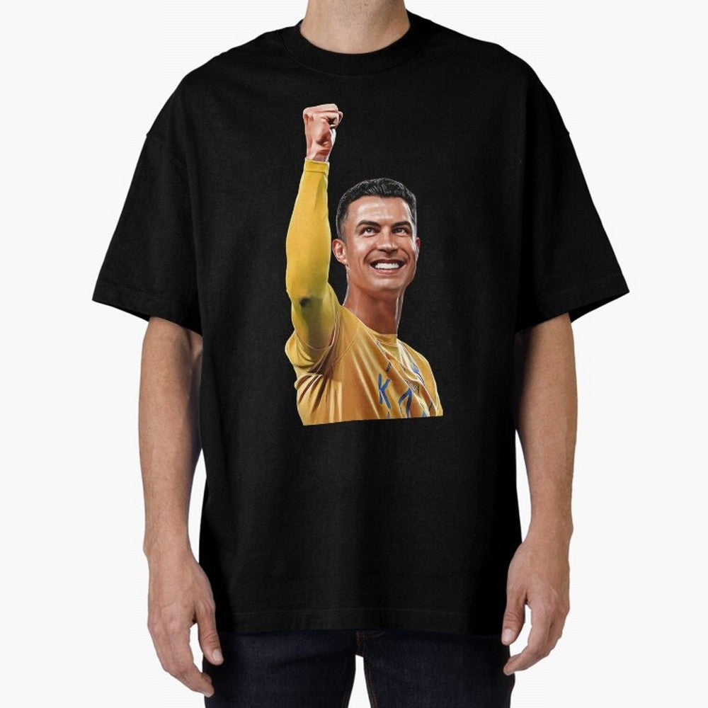 Cristiano Ronaldo - CR 7 Celebration Oversized T-Shirt Make Your Look Match the FIFA World Cup 2026 Group Stage Journey through Mbappe and Neymar Highlights, Germany Pride, Football Passion, Legendary Performances, Festival Vibes and Supporter