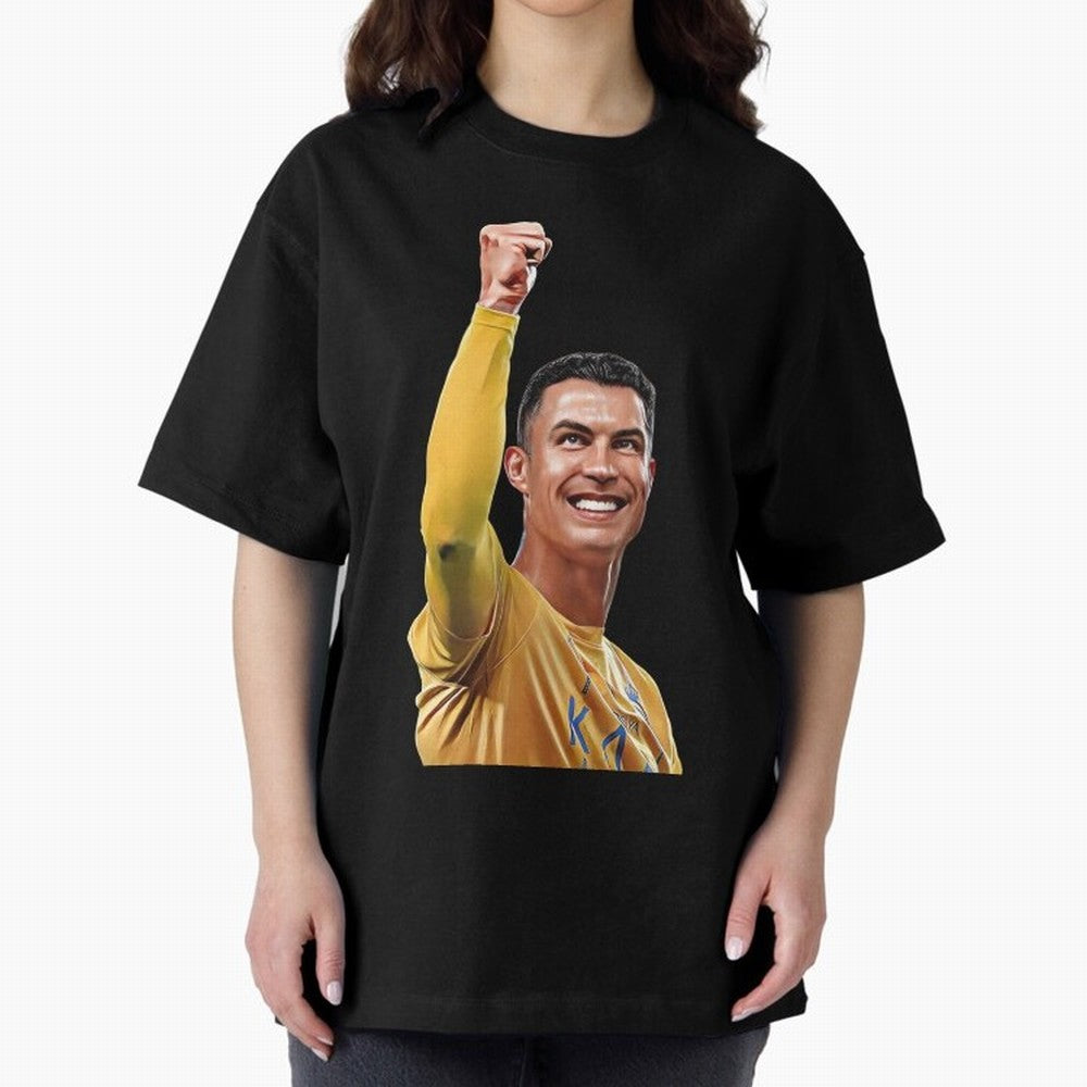 Cristiano Ronaldo - CR 7 Celebration Oversized T-Shirt Make Your Look Match the FIFA World Cup 2026 Group Stage Journey through Mbappe and Neymar Highlights, Germany Pride, Football Passion, Legendary Performances, Festival Vibes and Supporter