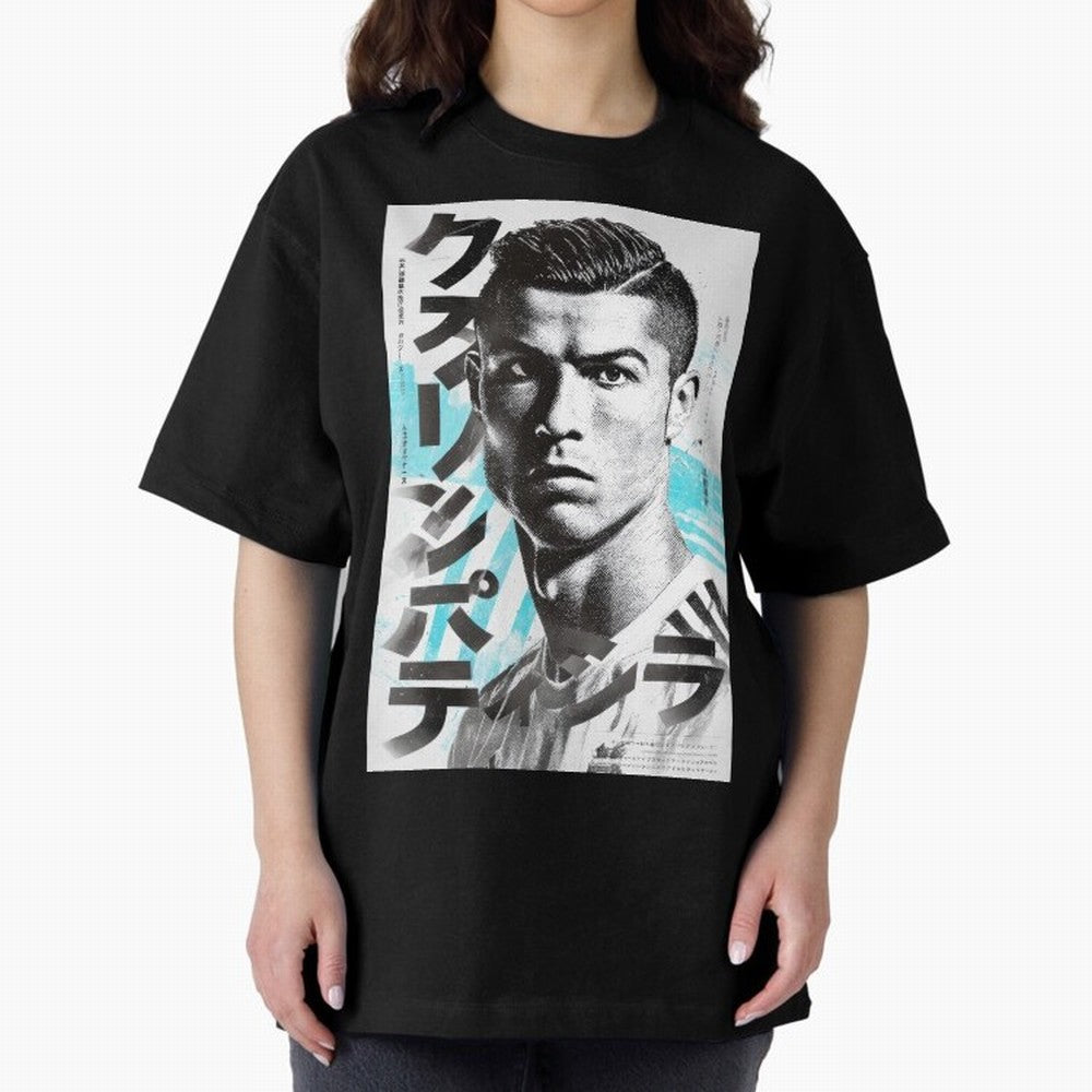 Cristiano Japanese Poster Oversized T-Shirt Fuel Global Football Passion for FIFA World Cup 2026, Made for Neymar, Netherlands, Football History, Final Match Energy, Crowd Noise and Once in a Lifetime Moments; Perfect for Fans, Collectors, Family