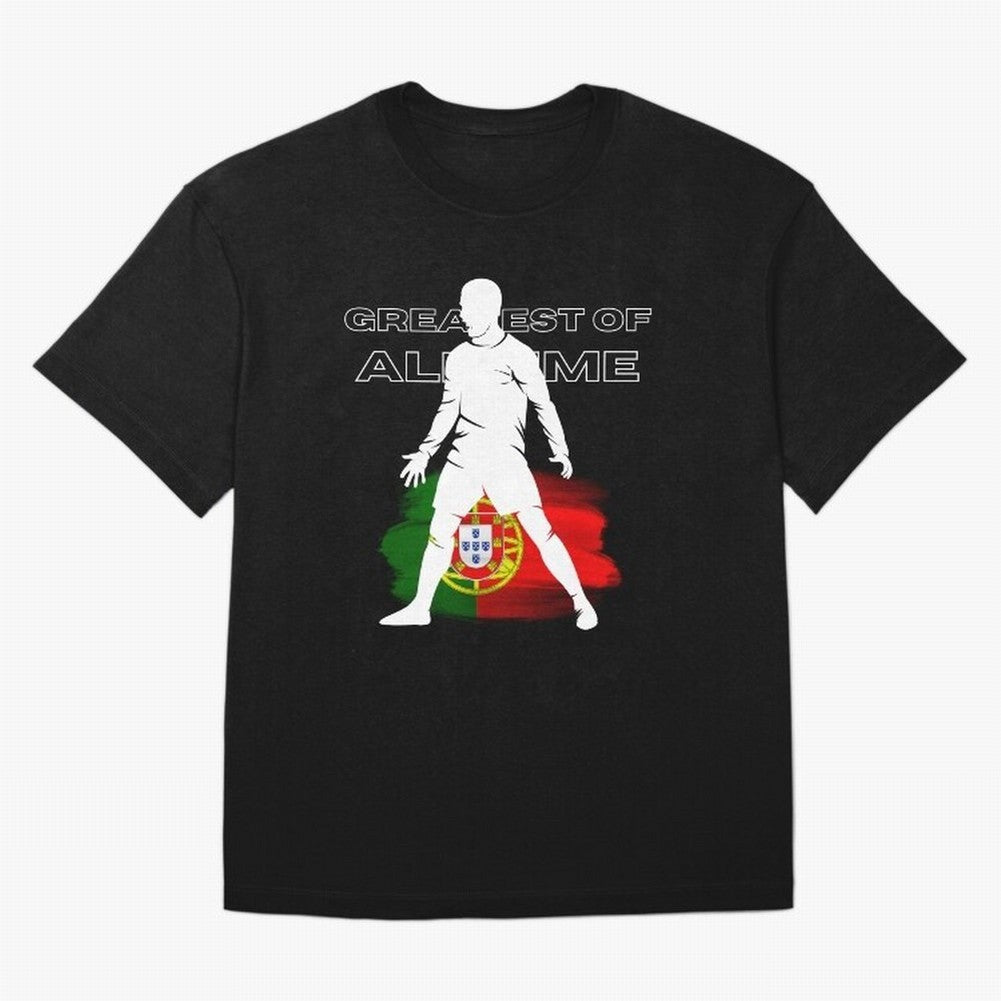 Cristiano Ronaldo Portugal Greatest Of All Time Oversized T-Shirt Fuel Match Day Hype around FIFA World Cup 2026 Group Stage, Mbappe, France and Portugal, Game Day Rituals, Football Legends, Country Pride and the Road to the Final; Perfect for