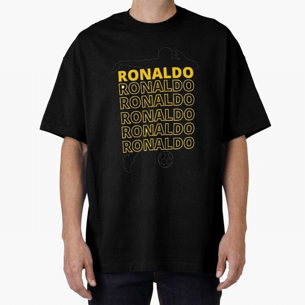 Ronaldo Oversized T-Shirt Follow Every Goal of FIFA World Cup 2026 Group Stage for Fans of Neymar and Brazil, Portugal and Argentina, Bringing Championship Spirit, Famous Goals, Roaring Crowds and International Football Unity; Perfect for