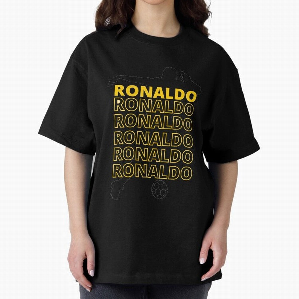 Ronaldo Oversized T-Shirt Follow Every Goal of FIFA World Cup 2026 Group Stage for Fans of Neymar and Brazil, Portugal and Argentina, Bringing Championship Spirit, Famous Goals, Roaring Crowds and International Football Unity; Perfect for