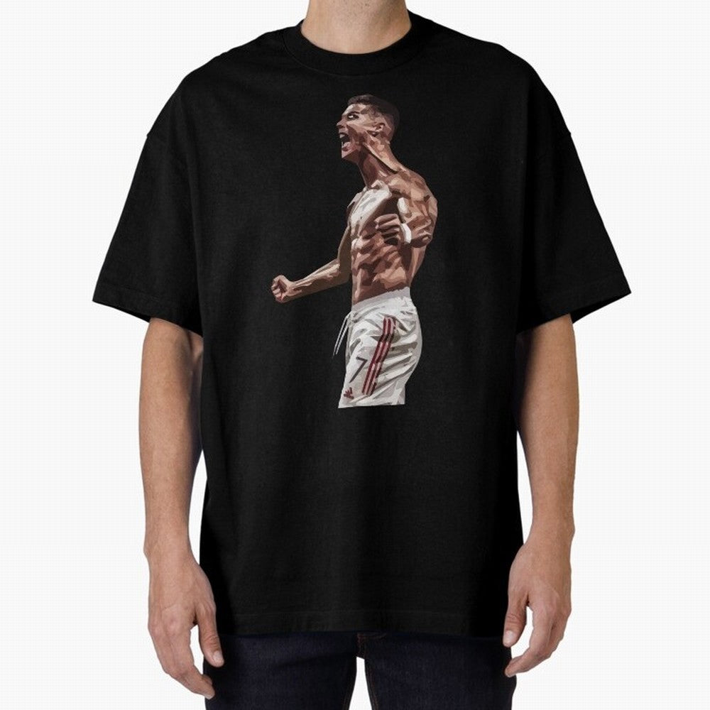 Cristiano Ronaldo - Celebration - CR7 - Manchester United Oversized T-Shirt Fuel Match Day Hype around FIFA World Cup 2026, CR7, England and Germany, Champion Mindset, Group Stage Buzz, Knockout Tension and Passionate Fan Culture; Made for Die Hard
