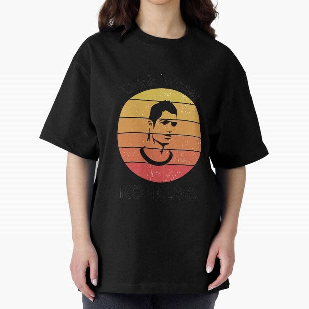drink water ronaldo Oversized T-Shirt Embrace FIFA World Cup 2026 Spirit, Highlighting Argentina, Haaland, Global Supporter Spirit, Legendary Goals, National Colors and Tournament Celebration; Ideal for Passionate Fans Who Love Underdog Stories,