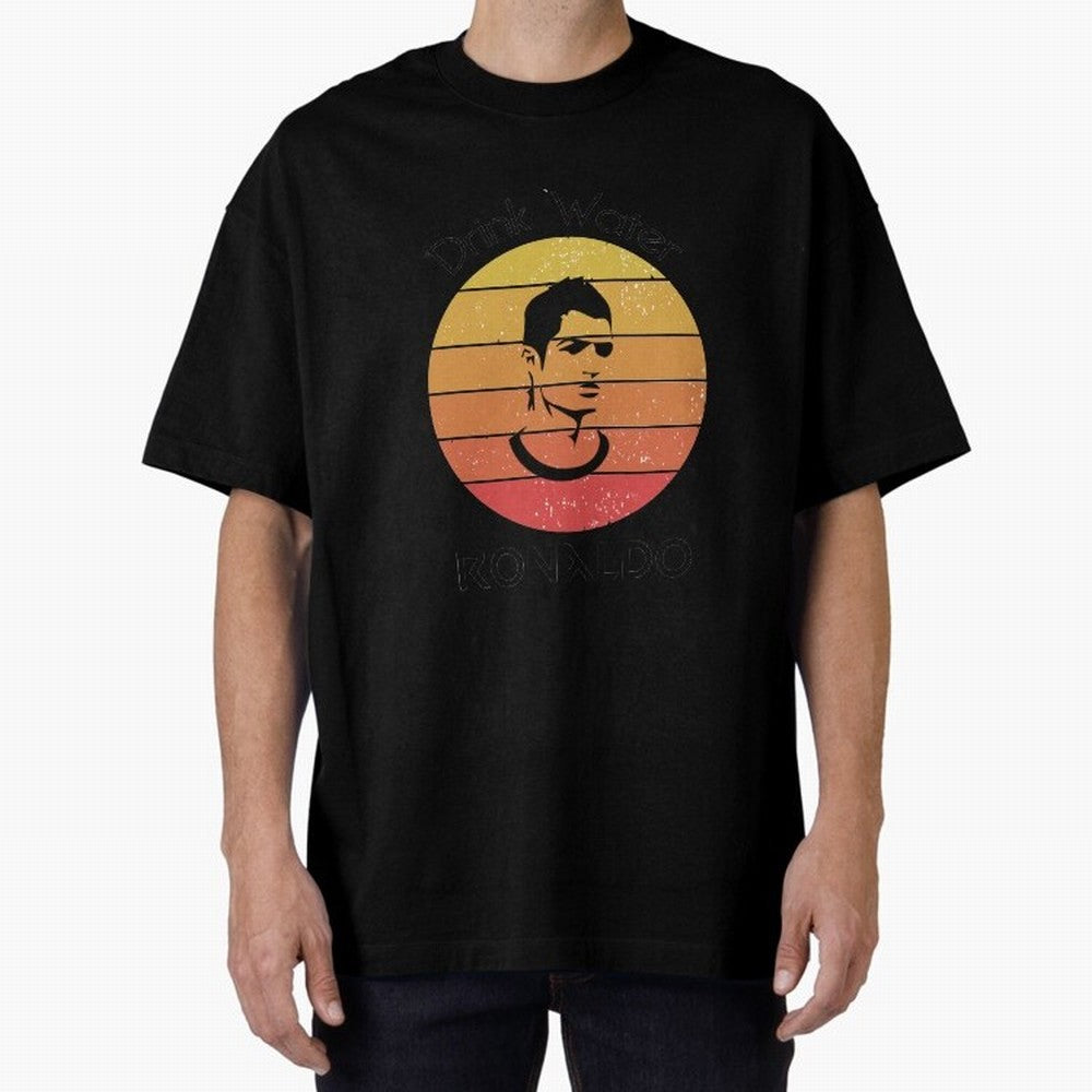 drink water ronaldo Oversized T-Shirt Embrace FIFA World Cup 2026 Spirit, Highlighting Argentina, Haaland, Global Supporter Spirit, Legendary Goals, National Colors and Tournament Celebration; Ideal for Passionate Fans Who Love Underdog Stories,