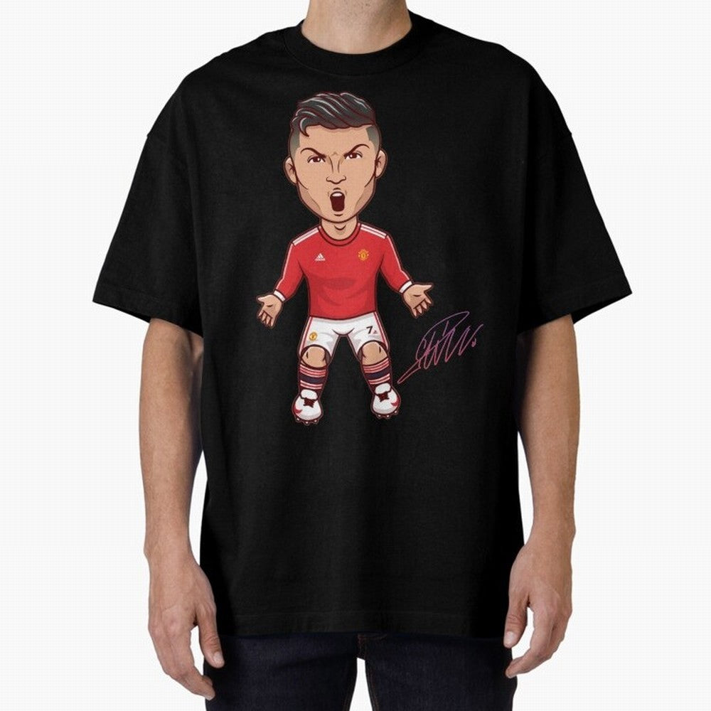 Cristiano Ronaldo CR7 Signature Oversized T-Shirt Mark FIFA World Cup 2026 Spirit, Inspired by Brazil, Portugal and Argentina, Haaland, Classic Soccer Heritage, Championship Pressure, Fan Loyalty and International Pride; Made for Die Hard