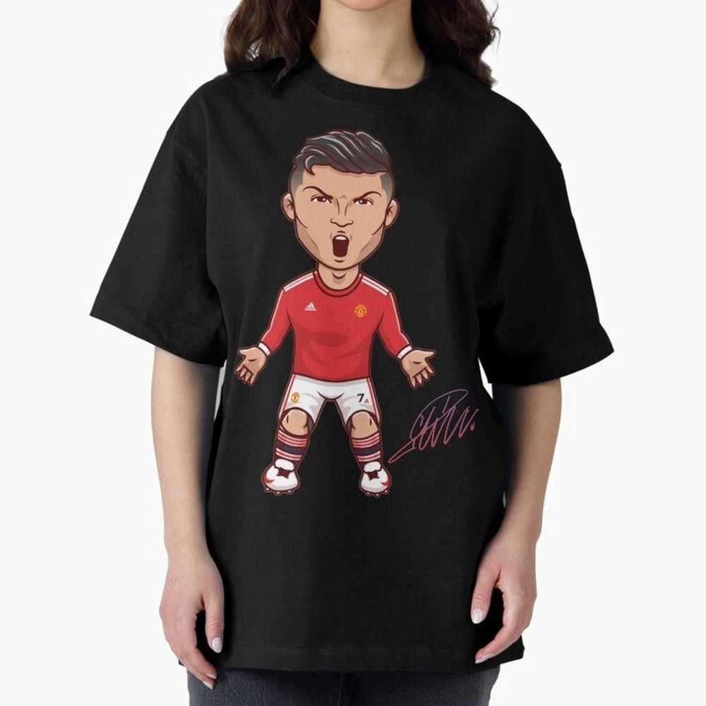 Cristiano Ronaldo CR7 Signature Oversized T-Shirt Mark FIFA World Cup 2026 Spirit, Inspired by Brazil, Portugal and Argentina, Haaland, Classic Soccer Heritage, Championship Pressure, Fan Loyalty and International Pride; Made for Die Hard