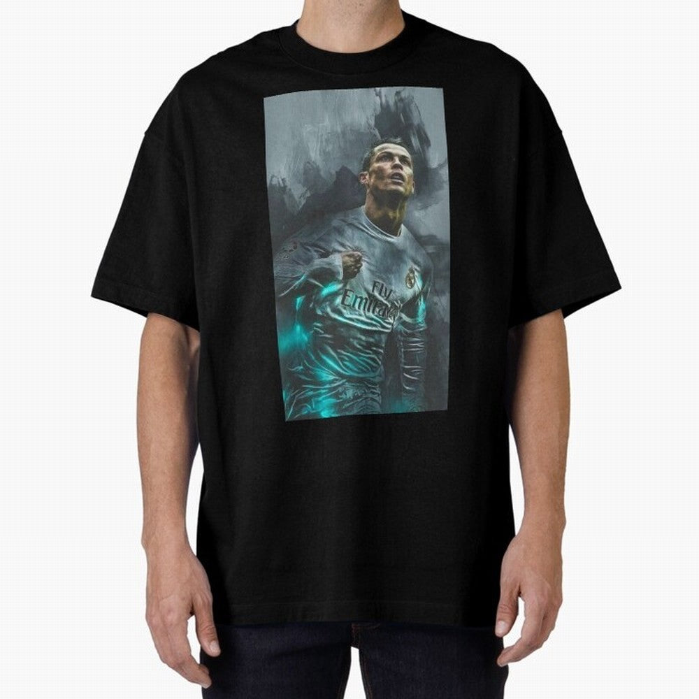 Cristiano Ronaldo Oversized T-Shirt Celebrate Soccer Greatness during Match Day Hype around FIFA World Cup 2026 Group Stage, Cristiano Ronaldo, England and Germany, Stadium Memories, Football Loyalty, International Chants and Championship