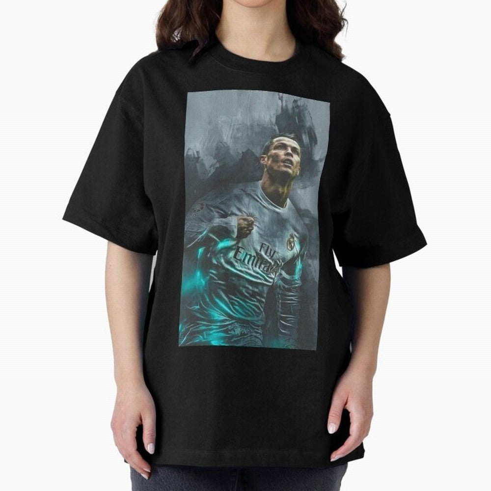 Cristiano Ronaldo Oversized T-Shirt Celebrate Soccer Greatness during Match Day Hype around FIFA World Cup 2026 Group Stage, Cristiano Ronaldo, England and Germany, Stadium Memories, Football Loyalty, International Chants and Championship