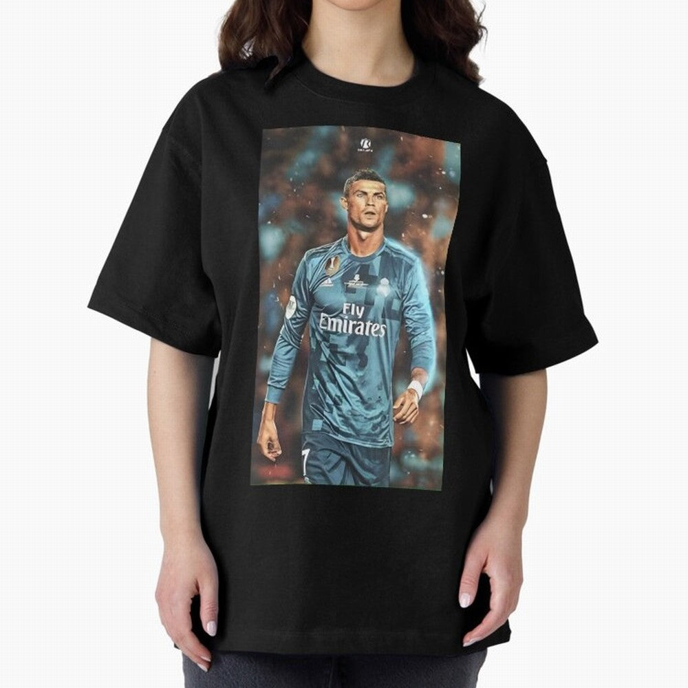 Cr7 Oversized T-Shirt Celebrate Football Dreams Across FIFA World Cup 2026 for Fans of Mbappe and Neymar and Argentina, France and Brazil, Bringing Fan Favorite Moments, National Team Passion, Big Match Drama and Soccer History; Ideal for Football