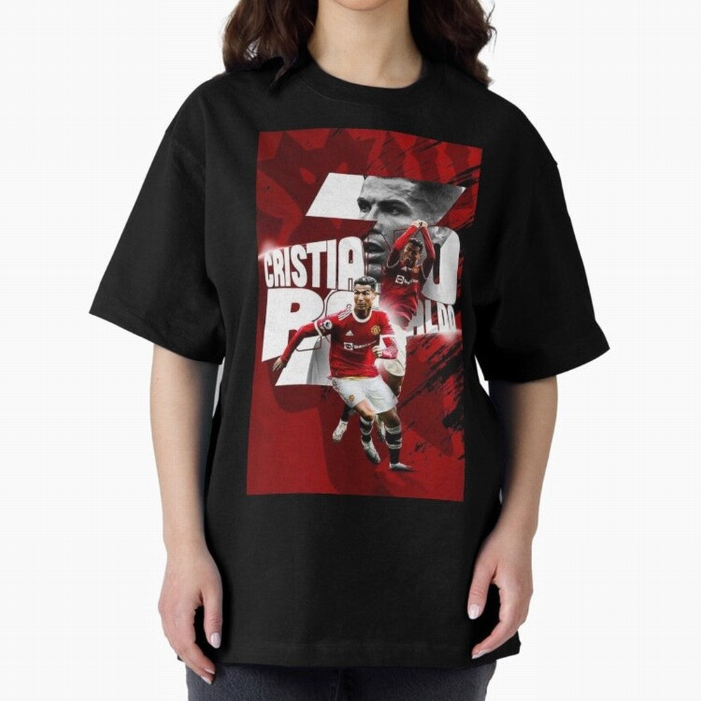 Cristiano Ronaldo Illustration Oversized T-Shirt Remember the FIFA World Cup 2026 USA Canada Mexico Journey through Neymar, Haaland and Cristiano Ronaldo Highlights, Argentina and Brazil Pride, Worldwide Fan Energy, Dramatic Goals, Stadium Lights