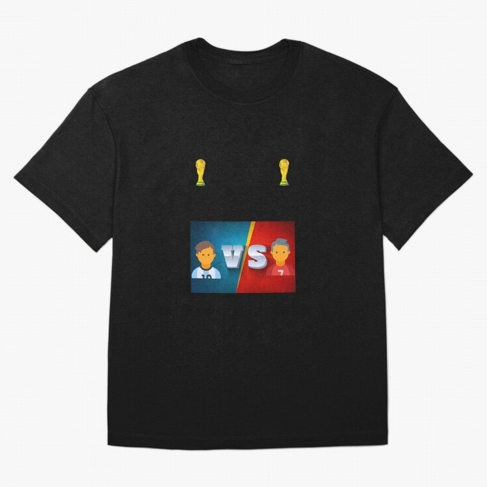 THE RONALDO VS MESSI Oversized T-Shirt Feel the Heartbeat of Global Football Passion for FIFA World Cup 2026, Driven by CR7 and Messi, Netherlands, Global Supporter Spirit, Legendary Goals, National Colors and Tournament Celebration; Created for
