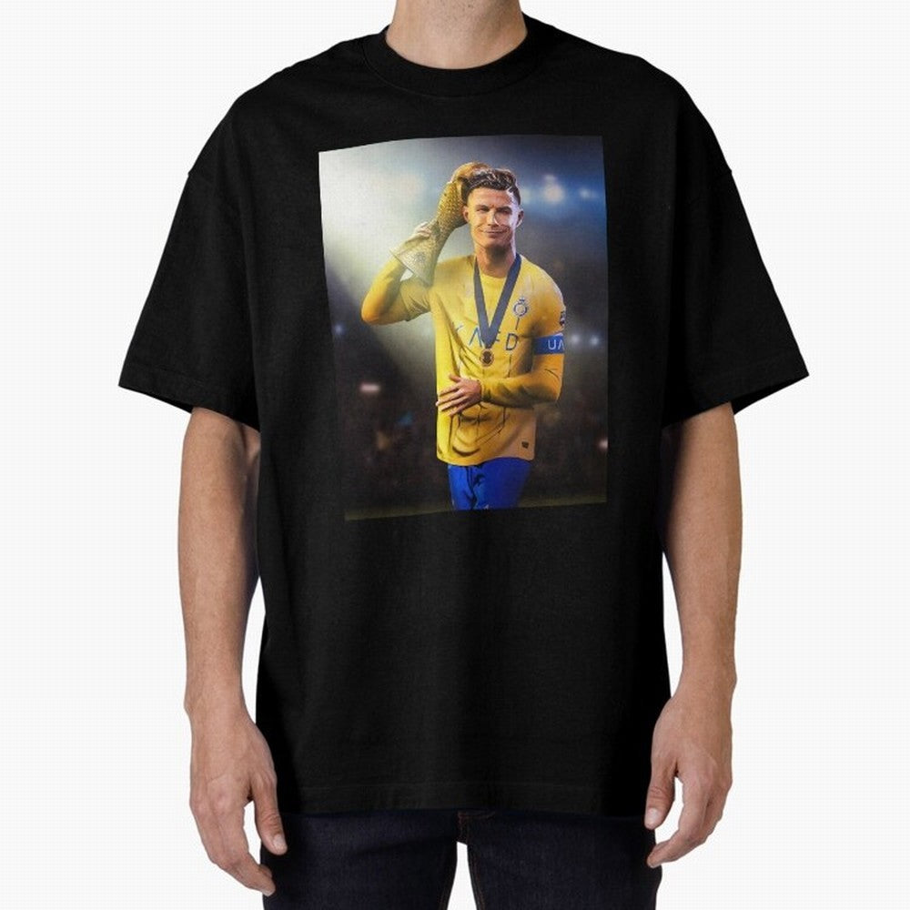 Cristiano Ronaldo Active( Oversized T-Shirt Celebrate National Team Dreams in FIFA World Cup 2026 USA Canada Mexico Spirit, Featuring England, Messi, Championship Spirit, Famous Goals, Roaring Crowds and International Football Unity; Perfect for