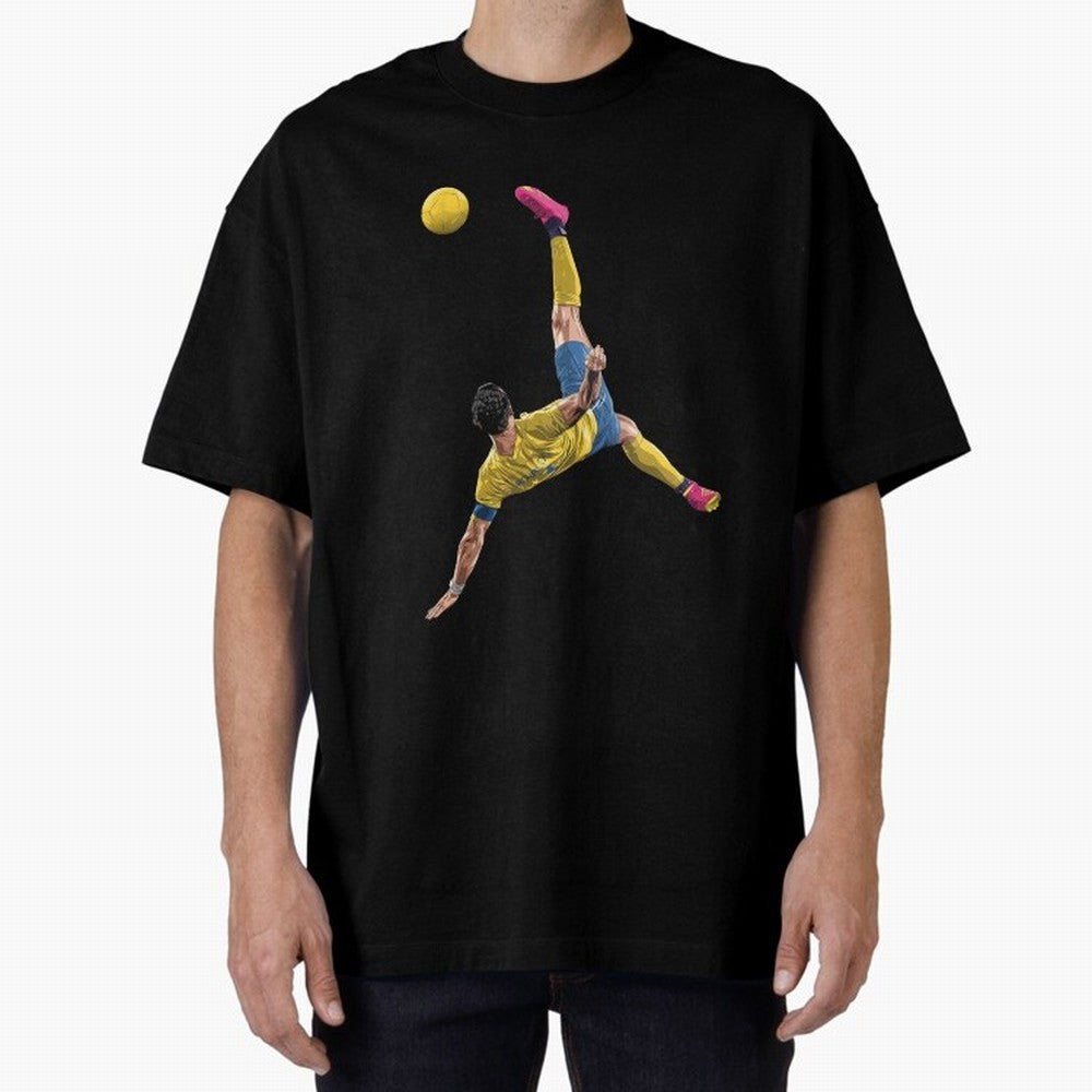 CRISTIANO RONALDO BICYCLE KICK GOAL AL NASSR Classic Oversized T-Shirt Embrace Global Football Passion for FIFA World Cup 2026 Group Stage, Featuring Cristiano Ronaldo, Argentina, Worldwide Fan Energy, Dramatic Goals, Stadium Lights and