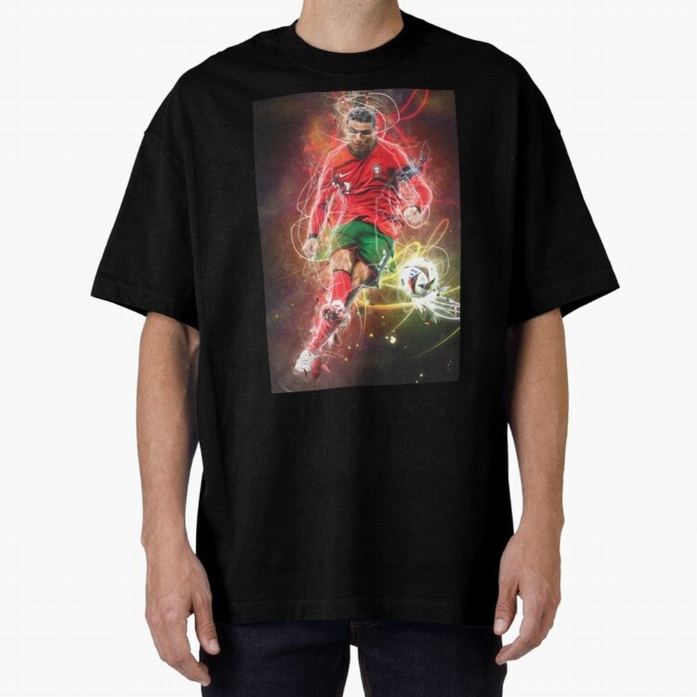 Cristiano Ronaldo Oversized T-Shirt Bring Match Day Fire to Global Football Passion for FIFA World Cup 2026 USA Canada Mexico, Highlighting Neymar, Haaland and Cristiano Ronaldo, Argentina, France and Brazil, Worldwide Fan Energy, Dramatic Goals,