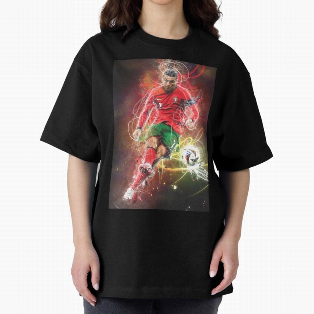 Cristiano Ronaldo Oversized T-Shirt Bring Match Day Fire to Global Football Passion for FIFA World Cup 2026 USA Canada Mexico, Highlighting Neymar, Haaland and Cristiano Ronaldo, Argentina, France and Brazil, Worldwide Fan Energy, Dramatic Goals,