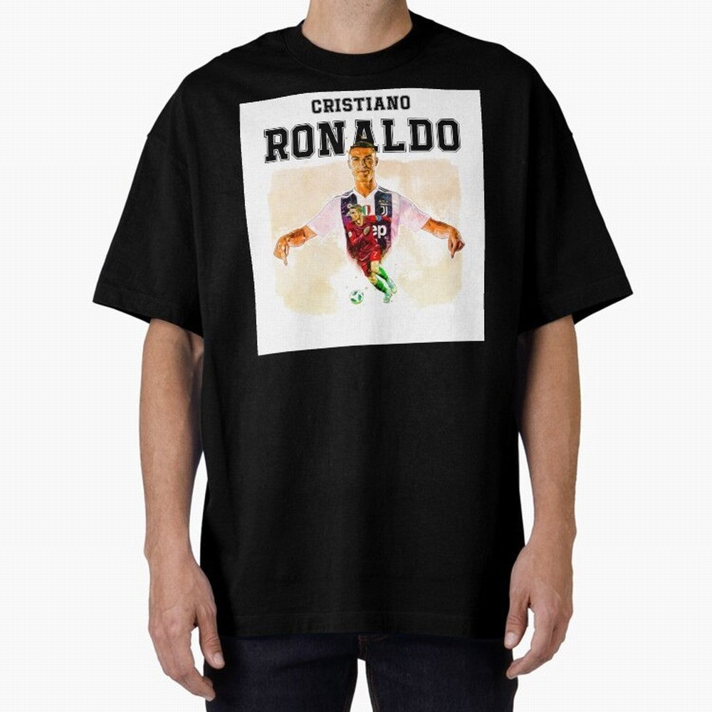 Cristiano Ronaldo 7 Oversized T-Shirt Embrace the FIFA World Cup 2026 Group Stage Journey through Cristiano Ronaldo, Haaland and CR7 Highlights, Brazil Pride, Championship Spirit, Famous Goals, Roaring Crowds and International Football Unity;