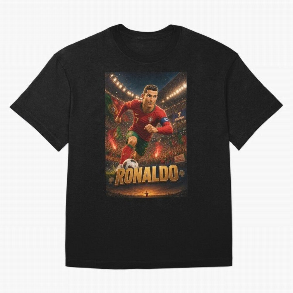 Ronaldo Oversized T-Shirt Enjoy the Biggest Football Party of the FIFA World Cup 2026 USA Canada Mexico Journey through Cristiano Ronaldo, Haaland and CR7 Highlights, Portugal, Spain and Germany Pride, Fan Favorite Moments, National Team Passion,