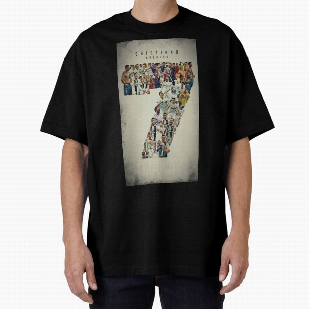 Cristiano Ronaldo Oversized T-Shirt Fuel Your Fan Pride for FIFA World Cup 2026 USA Canada Mexico Featuring Mbappe and Neymar, Argentina Energy, Worldwide Fan Energy, Dramatic Goals, Stadium Lights and Championship Celebrations; Ideal for