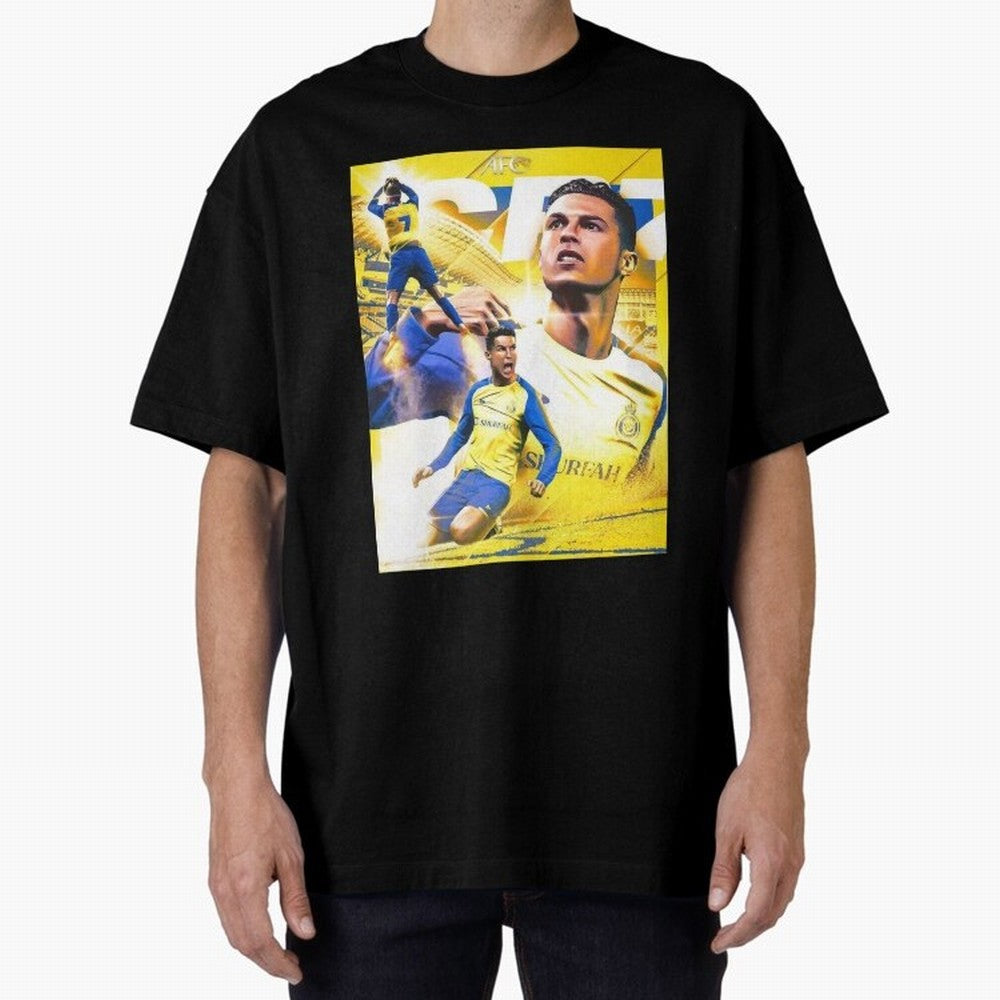 Cristiano Ronaldo Al-Nassr Football Club Oversized T-Shirt Celebrate Rivalries and Pride in FIFA World Cup 2026 USA Canada Mexico Built around Neymar, Brazil Energy, Football Passion, Legendary Performances, Festival Vibes and Supporter Community;