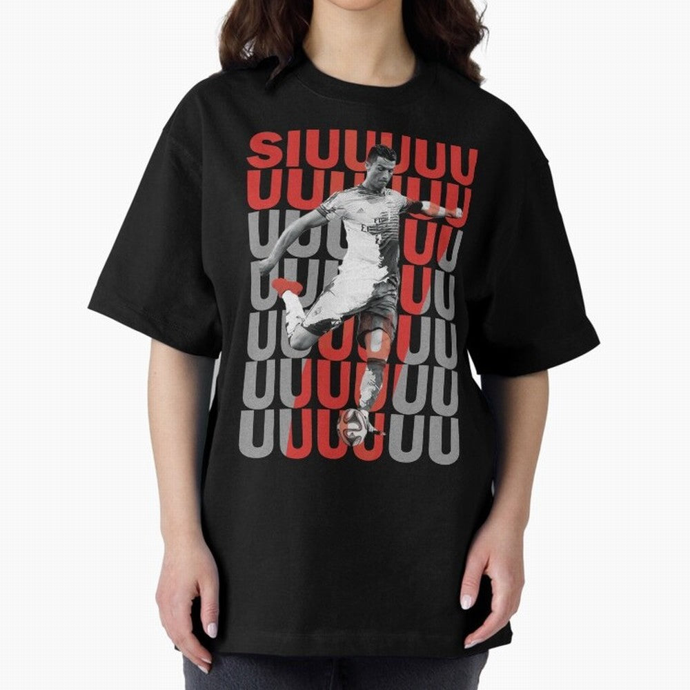 Siuuuuuu Cristiano Ronaldo Classic Oversized T-Shirt Bring Bold Fan Energy to FIFA World Cup 2026 Celebrating Cristiano Ronaldo, Haaland and CR7, England Energy, Sports Nostalgia, International Competition, Famous Players and Unforgettable