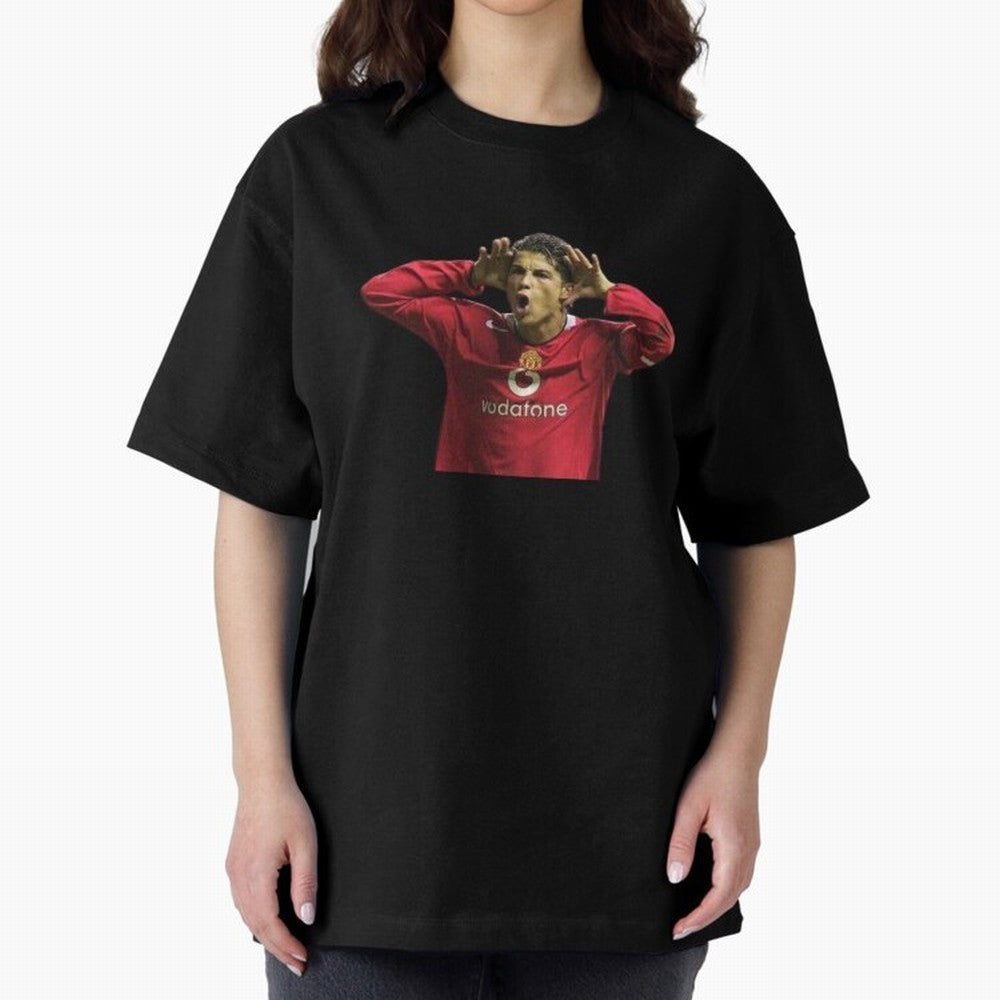 Crisitano Ronaldo Oversized T-Shirt Embrace FIFA World Cup 2026 USA Canada Mexico Spirit, Driven by Portugal, Spain and Germany, Haaland and Mbappe, Fan Favorite Moments, National Team Passion, Big Match Drama and Soccer History; Made for Die Hard