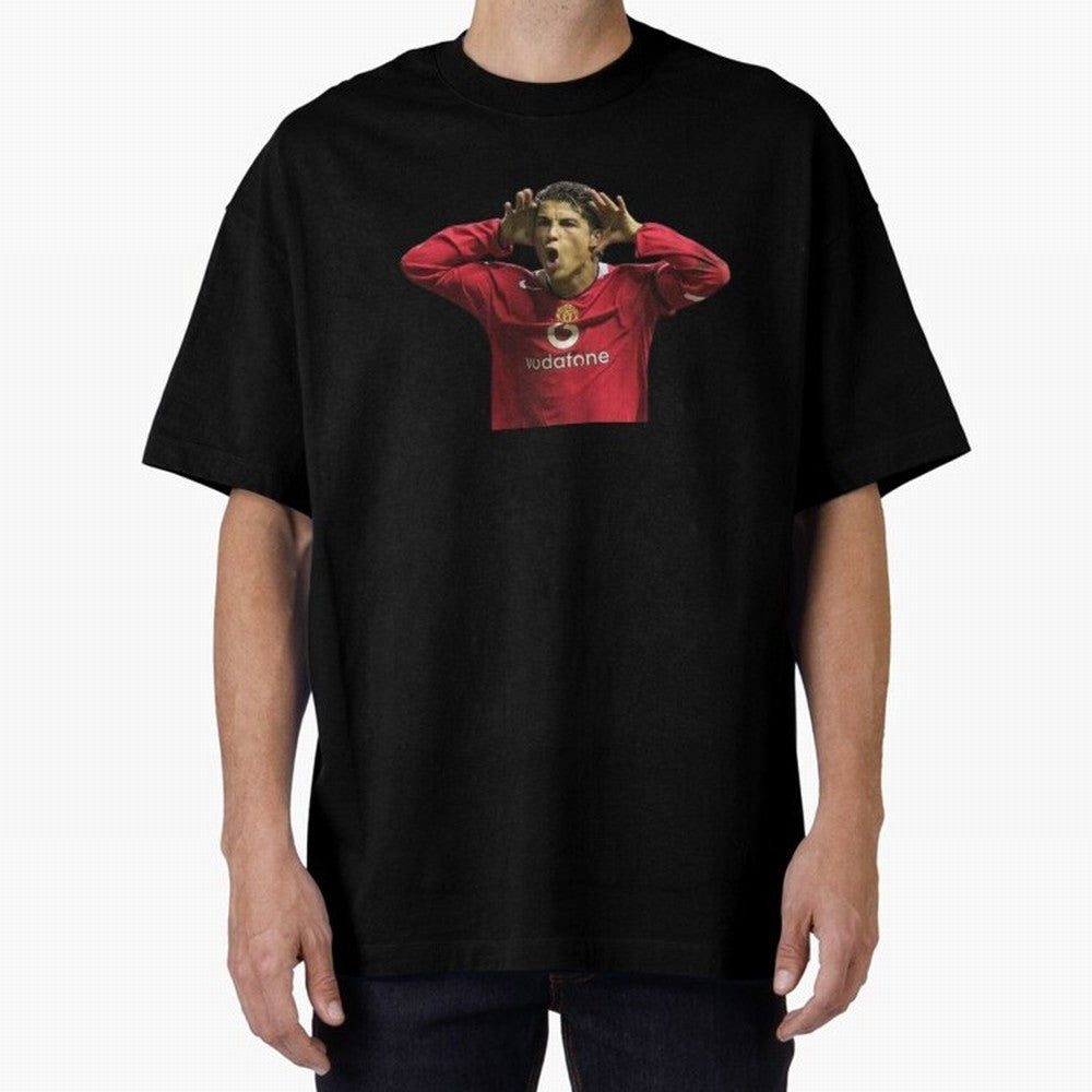 Crisitano Ronaldo Oversized T-Shirt Embrace FIFA World Cup 2026 USA Canada Mexico Spirit, Driven by Portugal, Spain and Germany, Haaland and Mbappe, Fan Favorite Moments, National Team Passion, Big Match Drama and Soccer History; Made for Die Hard