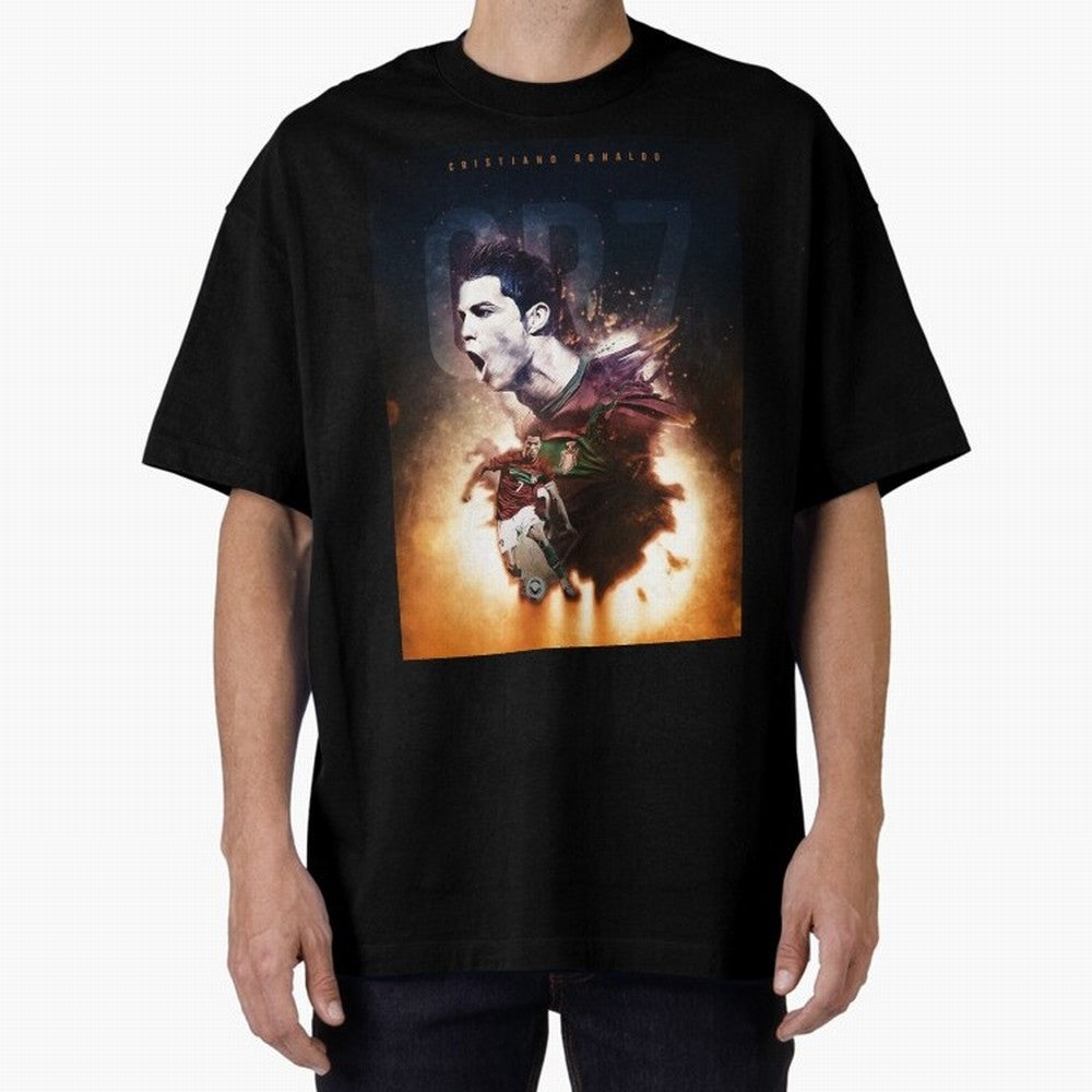 Cristiano Ronaldo 7 Oversized T-Shirt Join the Global Buzz around FIFA World Cup 2026 Group Stage Spirit, Featuring Spain, Haaland and Mbappe, Global Supporter Spirit, Legendary Goals, National Colors and Tournament Celebration; Great for
