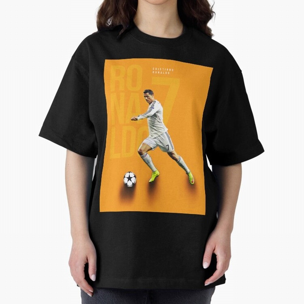 Cristiano Ronaldo 7 Oversized T-Shirt Support FIFA World Cup 2026 USA Canada Mexico for Fans of Messi, Neymar and Mbappe and France and Portugal, Bringing Sports Nostalgia, International Competition, Famous Players and Unforgettable Victories;