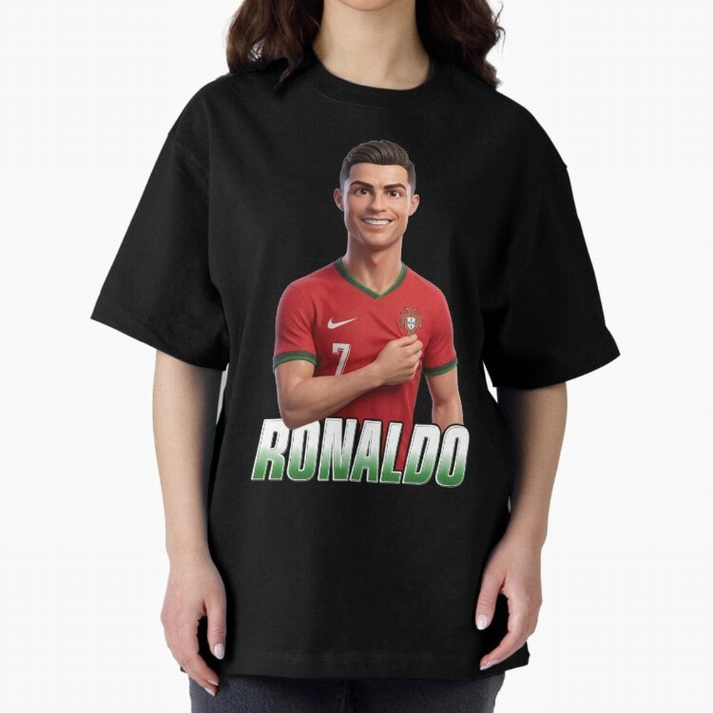 Ronaldo Oversized T-Shirt Bring Global Tournament Vibes to FIFA World Cup 2026 Spirit, Highlighting England, Mbappe, Match Day Excitement, Supporter Culture, Golden Goals and Global Football Passion; Ideal for Passionate Fans Who Love Underdog