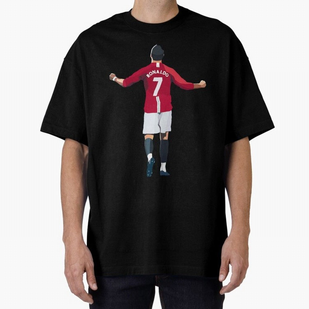 Cristiano Ronaldo Active Oversized T-Shirt Live for the Drama of FIFA World Cup 2026 USA Canada Mexico Spirit, Inspired by Argentina, France and Brazil, CR7 and Messi, Retro Football Energy, Iconic Rivalries, Trophy Chase Drama and Stadium