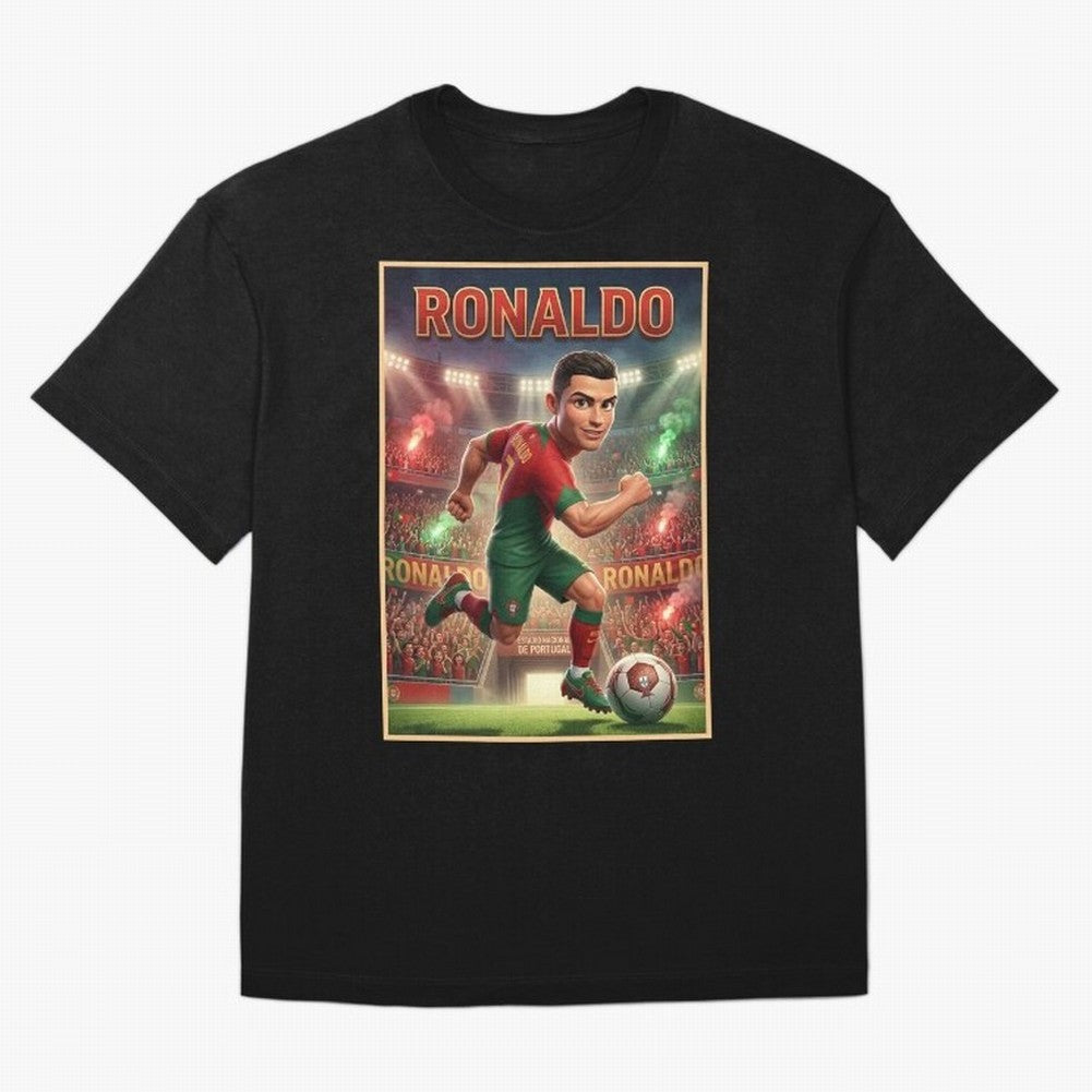 Ronaldo Oversized T-Shirt Bring Global Football Passion for FIFA World Cup 2026 USA Canada Mexico, Made for Mbappe and Neymar, Argentina, Fan Favorite Moments, National Team Passion, Big Match Drama and Soccer History; Ideal for Football Dads,