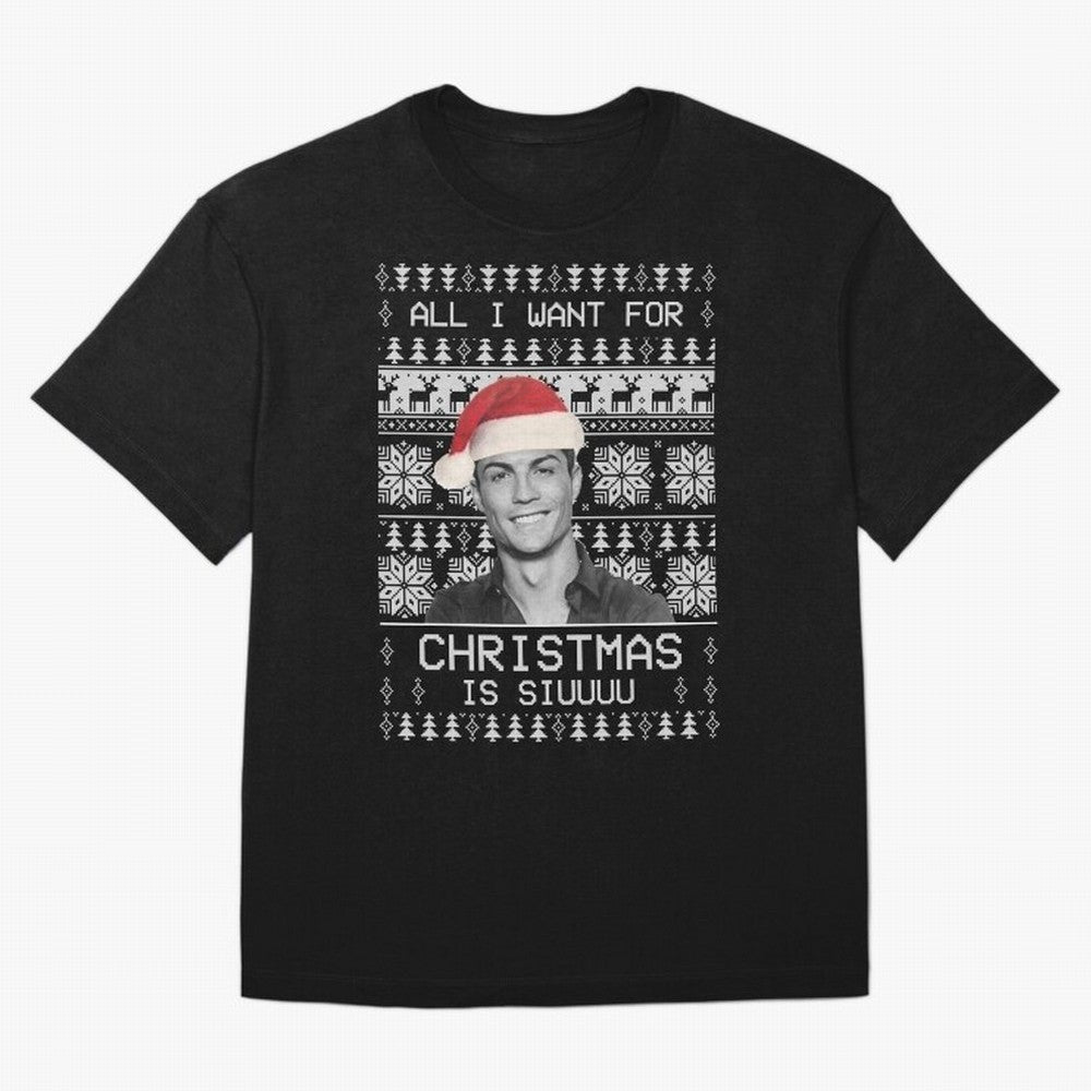 cristiano ronaldo siuuu funny christmas sweater Oversized T-Shirt Support Your Favorite Stars during FIFA World Cup 2026 USA Canada Mexico Driven by Messi, CR7 and Mbappe, France Energy, Stadium Chants, National Pride, Trophy Dreams and