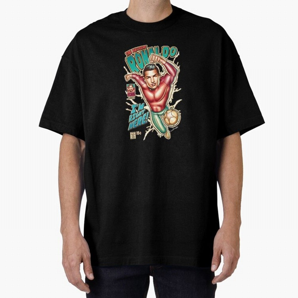 The Machine Ronaldo Oversized T-Shirt Discover FIFA World Cup 2026 Group Stage Spirit, Capturing Argentina and Brazil, Messi, CR7 and Mbappe, Football Festival Excitement, Trophy Ambitions, Country Rivalries and Star Player Buzz; Created for Match