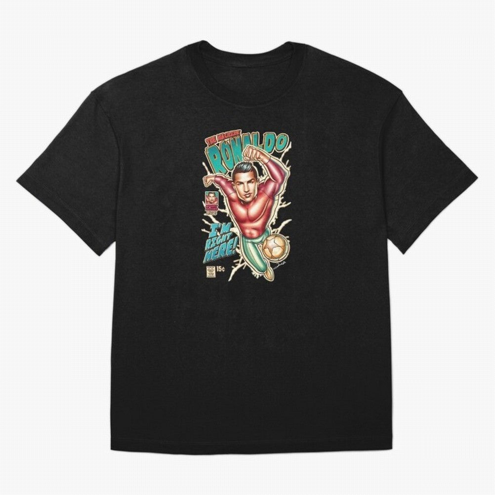 The Machine Ronaldo Oversized T-Shirt Discover FIFA World Cup 2026 Group Stage Spirit, Capturing Argentina and Brazil, Messi, CR7 and Mbappe, Football Festival Excitement, Trophy Ambitions, Country Rivalries and Star Player Buzz; Created for Match