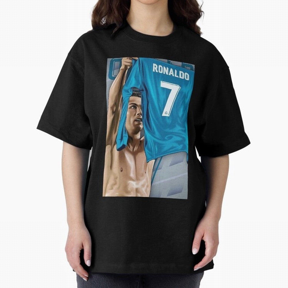 Cristiano Ronaldo Oversized T-Shirt Capture FIFA World Cup 2026 USA Canada Mexico Driven by CR7, Portugal Energy, Stadium Chants, National Pride, Trophy Dreams and Unforgettable Football Memories; Created for Match Day Parties, Soccer Gifts, Fan