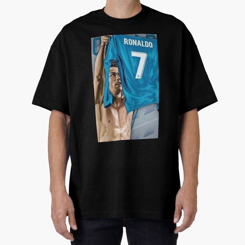 Cristiano Ronaldo Oversized T-Shirt Capture FIFA World Cup 2026 USA Canada Mexico Driven by CR7, Portugal Energy, Stadium Chants, National Pride, Trophy Dreams and Unforgettable Football Memories; Created for Match Day Parties, Soccer Gifts, Fan